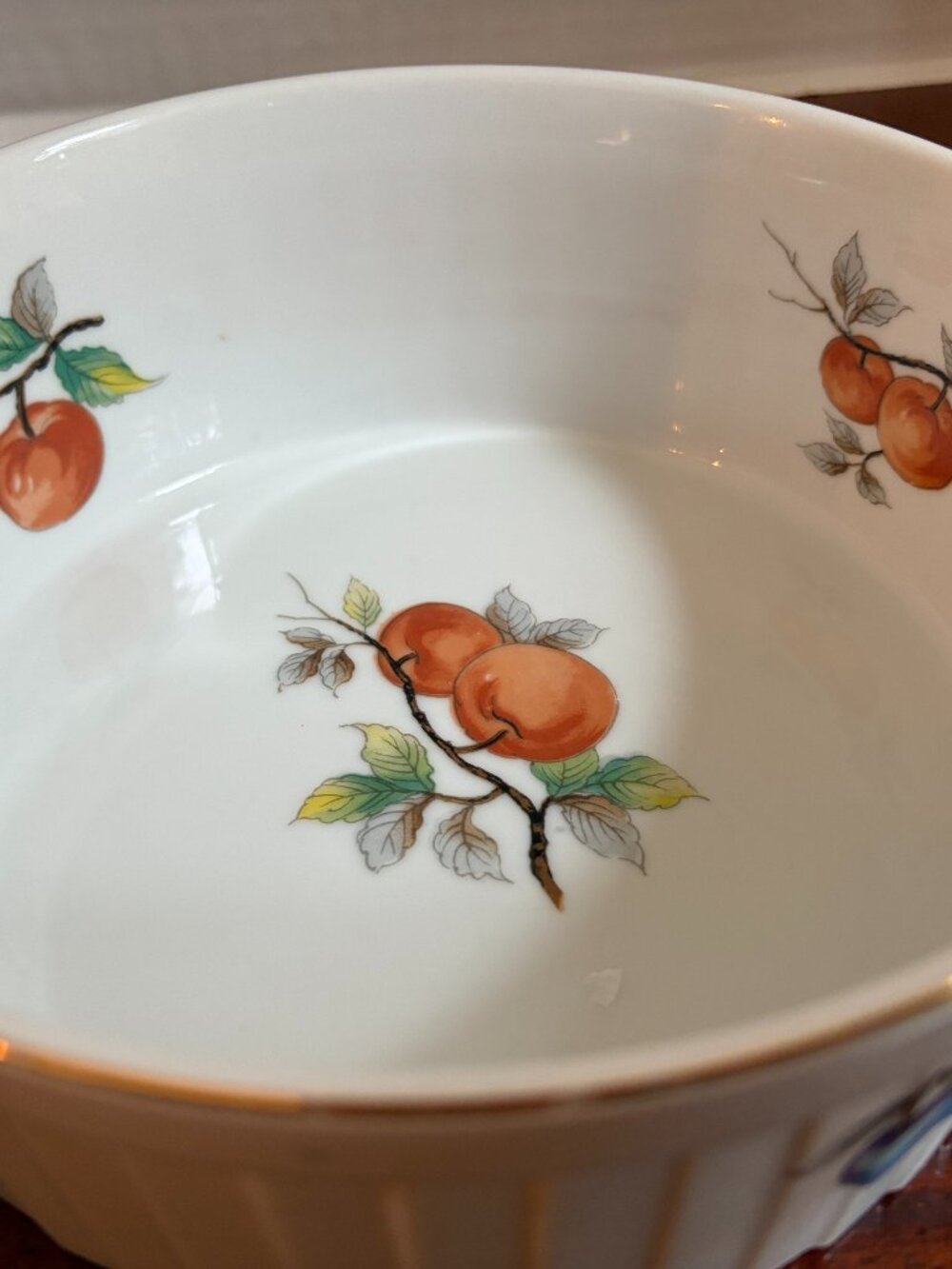 Andrea by Sadek, Fruit Pattern, 9" Inch Round Oven-to-Table Casserole/Souffle Di